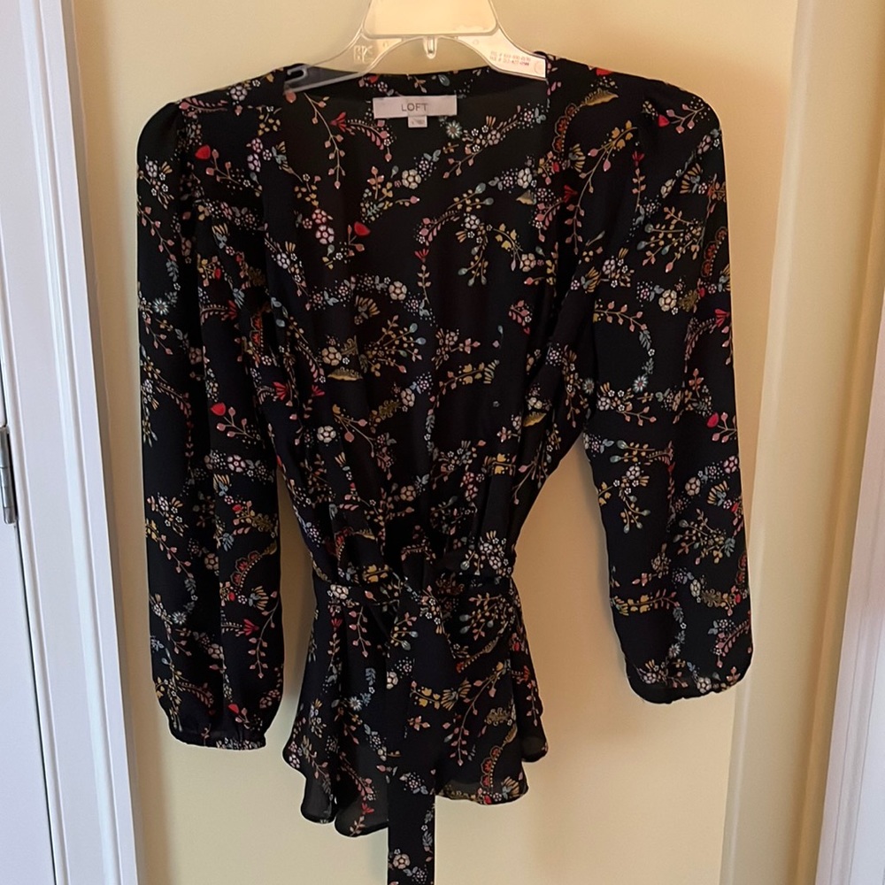 Wrap tie blouse